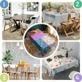 thumbnail image 4 of Rectangle Boho Patchwork Waterproof Tablecloth 60×84 Inch,Bohemian Style Stitching Colorful Floral Vintage Reusable Indoor/Outdoor Durable Table Cover for Party Kitchen Dinner Room Decor, 4 of 5