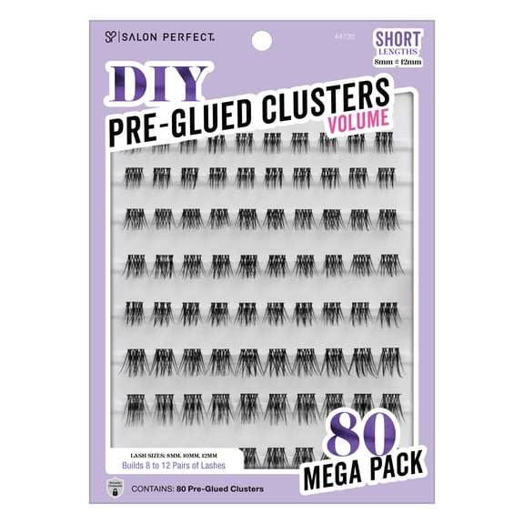 Salon Perfect DIY Volume Pre-Glued Clusters 80pc Short Lengths