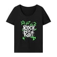 thumbnail image 1 of Camiseta de verano con cuello redondo y cuello redondo para mujer, para uso diario, deportes para caminar SG, 1 of 7
