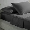 thumbnail image 2 of Real 300 Thread Count 100% Egyptain Cotton Sheets Set, [4 PCs] Long-Staple Cotton [King Size, Dark Grey Color] Breathable, Soft & Silky Sateen Weave, Fits Upto 15'' Deep Pockets Mattress, 2 of 7