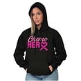 thumbnail image 5 of Breast Cancer Awareness Chemo Hero Hoodie Sweatshirt Women Brisco Brands X, 5 of 6