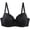 Black, variant on Underwired Bras for Women Plus Size Large Bust Anti Sagging Full Coverage Bras Silk Super Comfort Supportive Push-Up Daily Bras Dark Green 100C