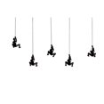 thumbnail image 1 of 6" x 3" x 3" Resin Black 5 Pack Climbing Man, 1 of 1