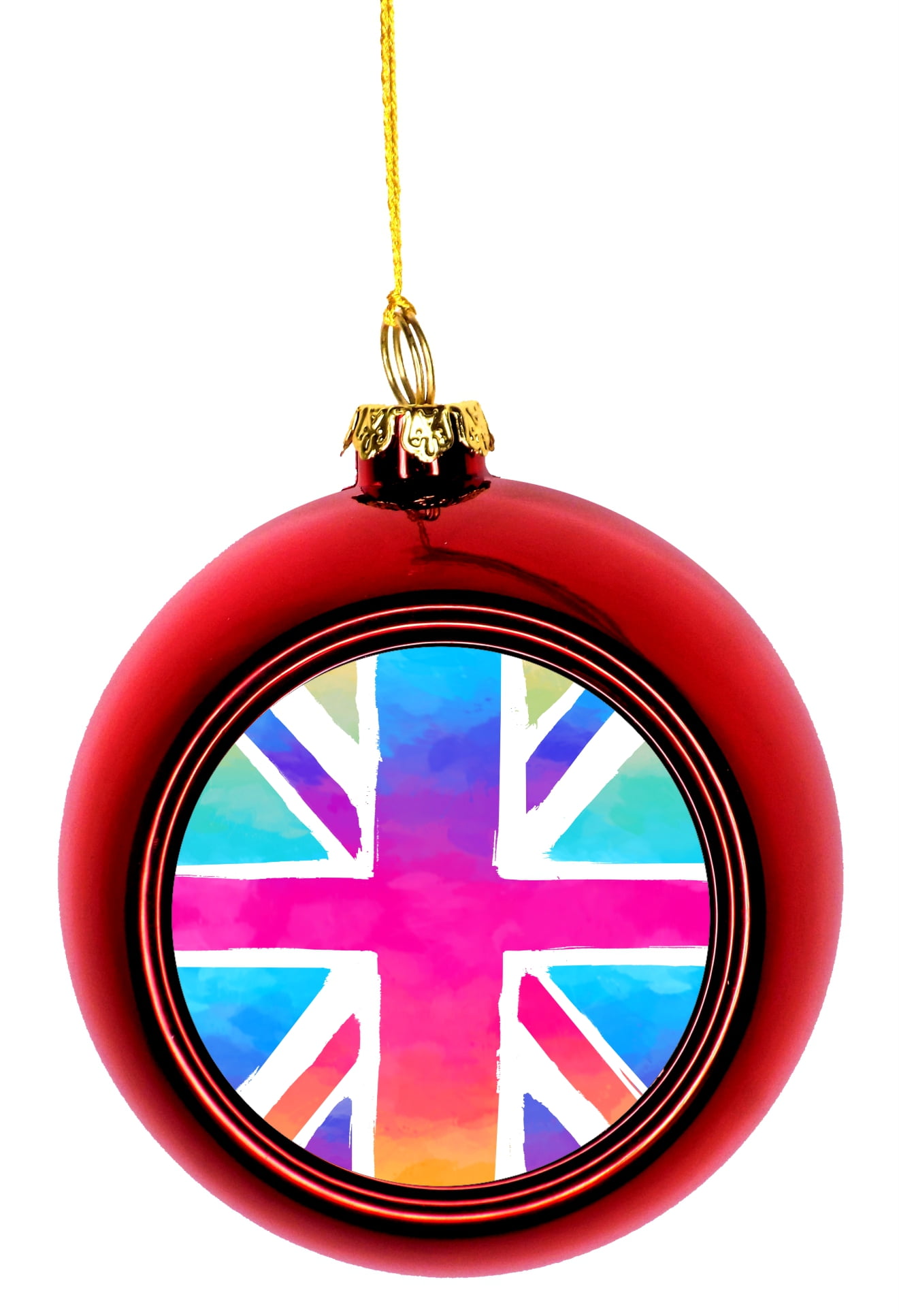 Flag England British UK United Kingdom Great Britian GB Ornaments Red