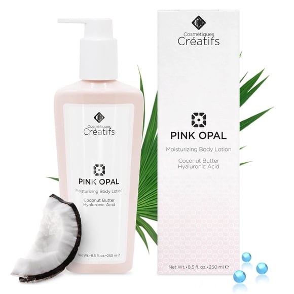Cosm?tiques Cr?atifs Pink Opal Loción corporal hidratante con manteca de coco y ácido hialurónico 8.5 fl. onz.