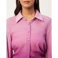 thumbnail image 5 of Moomaya Ombre Printed Color Button-Down Chic Shirt, Long Sleeve Viscose Casual Shirt, 5 of 8