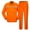 Orange, variant on Mens Work Utility Sets 2 Piece Long Sleeve Reflective Workwear Mechanic Suit Windproof Waterproof High Visibility Coats and Pants