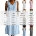 thumbnail image 3 of Horkkom Sleeveless Dress for Women Summer V Neck Button Tank Maxi Dresses Casual Beach Dresses with Pockets L, 3 of 9