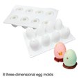 thumbnail image 3 of Dengmore Easter Silicone Eggs Molds DIY Lollipop Toffee Pudding Baking Molds Easter Baking Mould for Cake Jelly Dessert Easter Party Supplies, Ovens Soap, 3 of 7