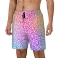 thumbnail image 2 of Haiem Colorful Glitters Mens Swim Trunks with Compression Liner 2 in 1 Swimming Shorts Stretch Swimwear Quick Dry,Board Shorts-XX-Large, 2 of 9
