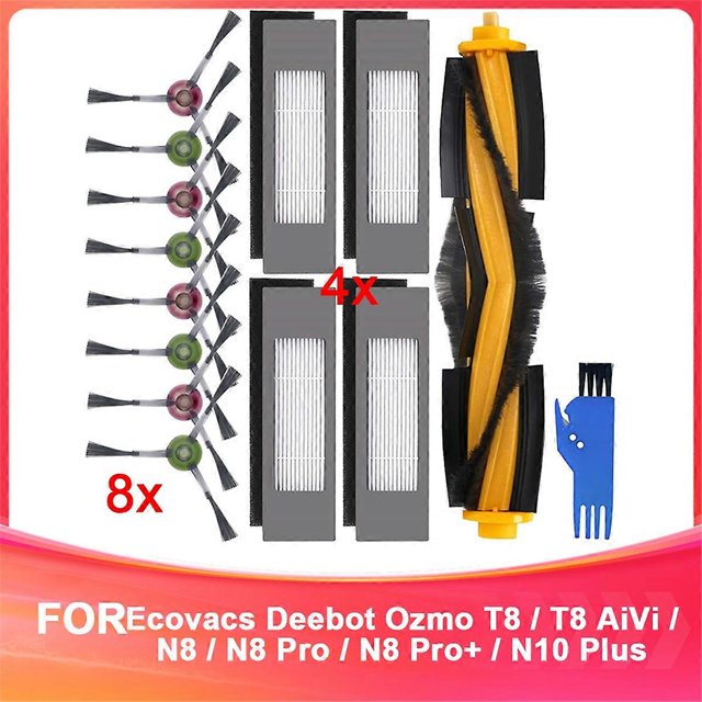 Replacement Parts for Ozmo T8/T8 /N8/N8 Robot Vacuum Cleaner Main Brush Side Brush Filter