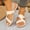 Beige, variant on Women's Croc-Embossed Slide Sandals, Open Toe Cutout Slip-On Shoes, Plus Size Trendy Comfort Footwear for Streetwear Red 36