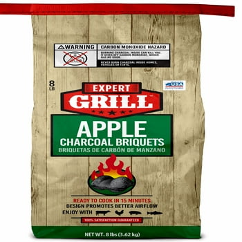 Expert Grill Apple Charcoal Briquets, Wood Charcoal Briquettes, 8 Lb