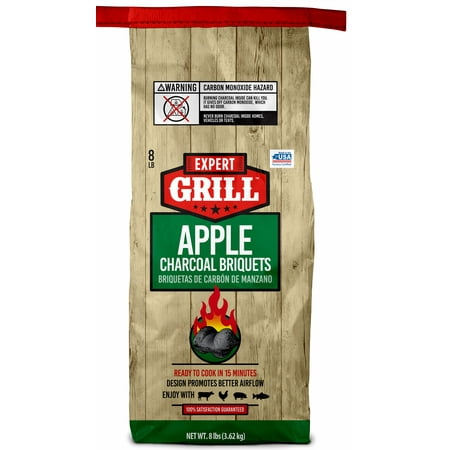 Expert Grill Apple Charcoal Briquets, Wood Charcoal Briquettes, 8 Lb