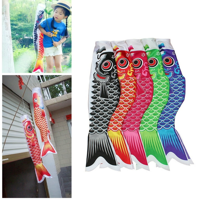 5pcs koinobori flag Fish Wind Streamer flags Japanese Carp Japanese Fish  Flag