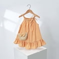 thumbnail image 2 of Wxirdiow Robe Fille Robe Fille Confortable et Respirante Robe d'Été Robe à la Mode et Décontractée avec Sac Orange Taille, 3-4 Ans, 2 of 3