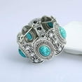 thumbnail image 6 of 3Pcs Bohemian Turquoise Jewelery Set for Women Western Jewelry Boho Turquoise Choker Necklace Pendant Vintage Dangle Earring Stretchable Bracelets Cowgirl Wedding Party Gift for Birthday Girlfriend, 6 of 6