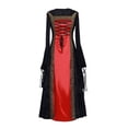 thumbnail image 2 of UPPADA Victorian Ball Gown for Women Vintage Maxi Dress Party Retro Dress Lace Up Corset Court Dresses Flare Sleeve Masquerade Floor Length Gothic Dress Clearance, 2 of 7