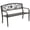 Brown, variant on Outsunny 50" Outdoor Metal Garden Bench with Vintage Bird Pattern, Black