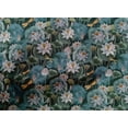thumbnail image 4 of oneOone Cotton Poplin Teal Blue Fabric Insect|Leaves & Lotus Floral Sewing Craft Projects Fabric Prints By Yard 56 Inch Wide, 4 of 4