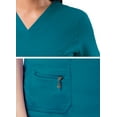 thumbnail image 4 of Adar Pro Scrubs For Women - Elevated V-Neck Scrub Top - P4212 - Caribbean Blue - 3X, 4 of 7