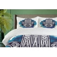 thumbnail image 4 of Ambesonne Evil Eye Duvet Cover Set, Hamsa Brushstrokes, Queen, Pale Blue Dark Blue, 4 of 6