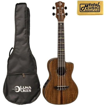 Luna High Tide Series Koa Concert Ukulele W/ Gigbag & PC, UKE HTC KOA PC
