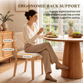 thumbnail image 5 of Dining Chairs Set of 2, Farmhouse Rope Rattan Kitchen Chairs with Rope Woven Back, LEGAHOME Upholstered Beige Dining Room Chairs, Wood Side Chair for Kitchen Dining Room, 5 of 9