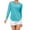 Blue, variant on MarinaVida Women Long Sleeve UV Sun Protection Outdoor Shirt Golf Running Hiking Swim Top