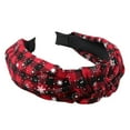 thumbnail image 3 of Christmas Knotted Headband for Women - Holiday Turban Style Hair Accessory - Decorative Wide Headband Suitable for Celebrations and Festive Events, 3 of 5