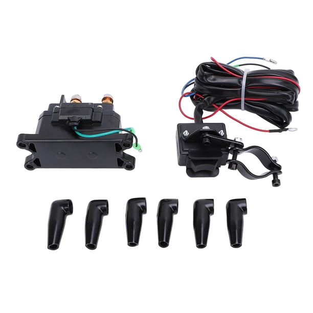 Kit de Contactor de Relevos de Winch, Mejora de la Eficiencia de Trabajo Rendimiento Confiable Efecto de Aislamiente Seguro Interruptor de Pulgar Winch 12V 250A PARA 5000 A 7000 A 7000