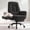 Black, variant on Teddy Fabric Criss Cross Office Chair with Footrest, 21.8" Wide Seat, Flip-Up Armrests, 135° Reclining Ergonomic Desk Chair with Lumbar Support for Home Office, Vanity & Gaming