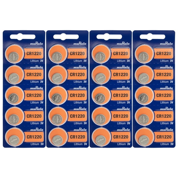 Murata CR1220 3V Lithium Battery 4PACK X (5PCS) Batteries