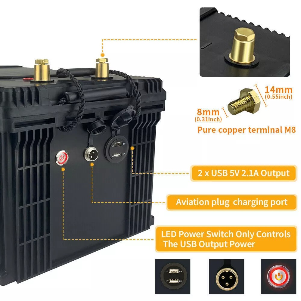 12V 200AH Lithium LiFePO4 Battery Bluetooth,SCREMOWER 200A BMS RV Batteries for Camping Trolling Motor Boat