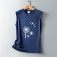 thumbnail image 5 of adviicd Camisoles pour Femmes Camisoles pour Femmes Col Rond Sans Manches Coupe Ample Chandails Bleu Marine, TG, 5 of 5