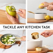 White and Gold Kitchen Utensils Set - 23 Piece Luxe White and Gold Kitchen Accessories Include Gold Measuring Cups and Spoons, White Silicone and Gold Cooking Utensils, White and Gold Kitchen Tools