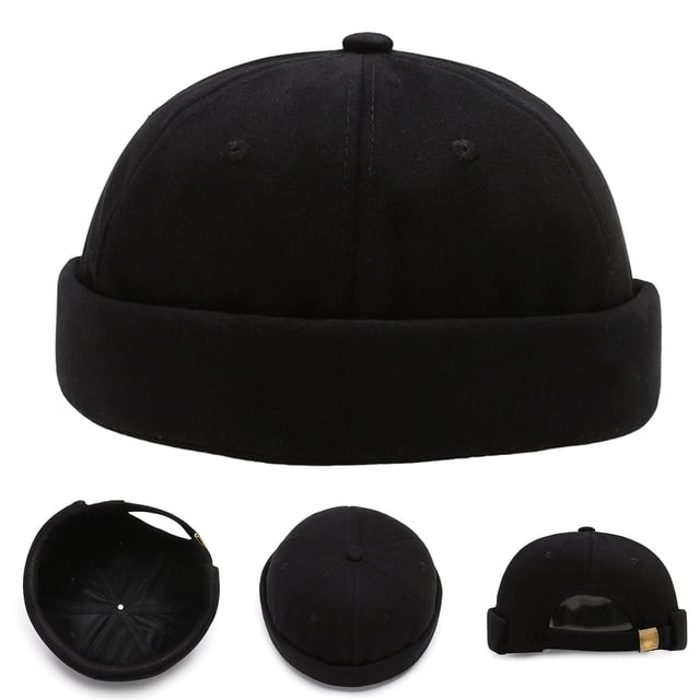 YAOBAMM Bonnet Femme Femme Homme Chapeau Rond Couleur Unie Réglable Sans Bord Respirant Décoratif Danseuse de Rue Crâne