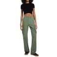 thumbnail image 4 of NFTOEIULA Women Mid Waist Multiple Pockets Straight Wide Leg Cargo Pants, 4 of 6