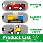 City-Airport Cargo-Plane Building Block Set,Working-Car,Luggage-Tray,Movable-Stairs toys Compatible with major brands(383PCS)