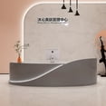 thumbnail image 4 of Church Office Reception Desk Front Cashier Shop Counter Study Reception Desks Receptionist Console Bureau Meuble Salon Furniture My Lux Decor Round, 4 of 16