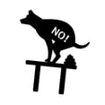 thumbnail image 1 of Letrero de jardín con diseño de "No defecar", decoración artística para jardín, silueta de cachorro, decoración de jardín, estaca de perro,, 1 of 8