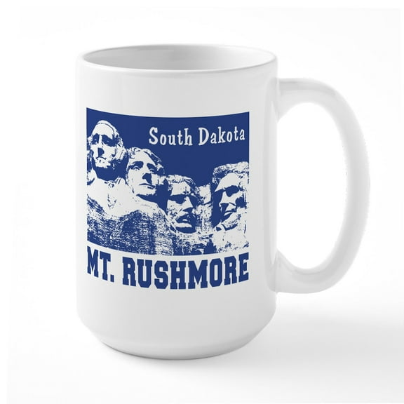 CafePress - Mt. Rushmore South Dakota Large Mug - 15 oz Ceramic Large White Novelty Mug