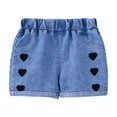thumbnail image 2 of DAETIROS Jean Shorts Toddler Girls,Fashion Elastic Casual Toddler Girls Summer Shorts Black Size 1-2T, 2 of 7