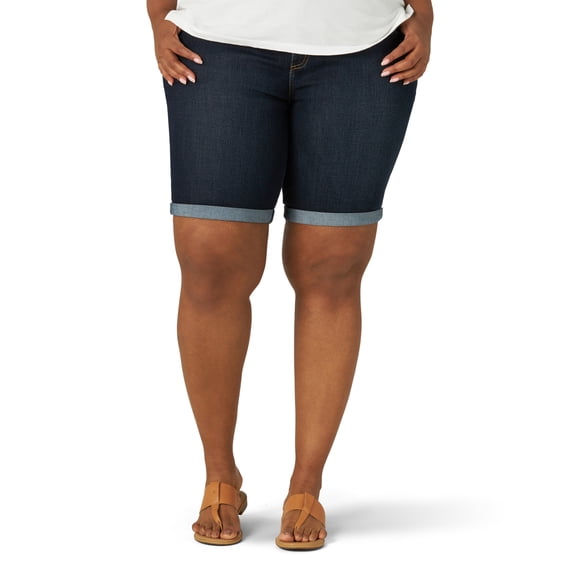 Lee Women's Plus Size Flex Motion Regular Fit Roll Cuff Bermuda