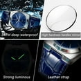 thumbnail image 5 of EXPLOJOY Leather Watch for Men Waterproof Quartz Wristwatch with Luminous Date, 5 of 8