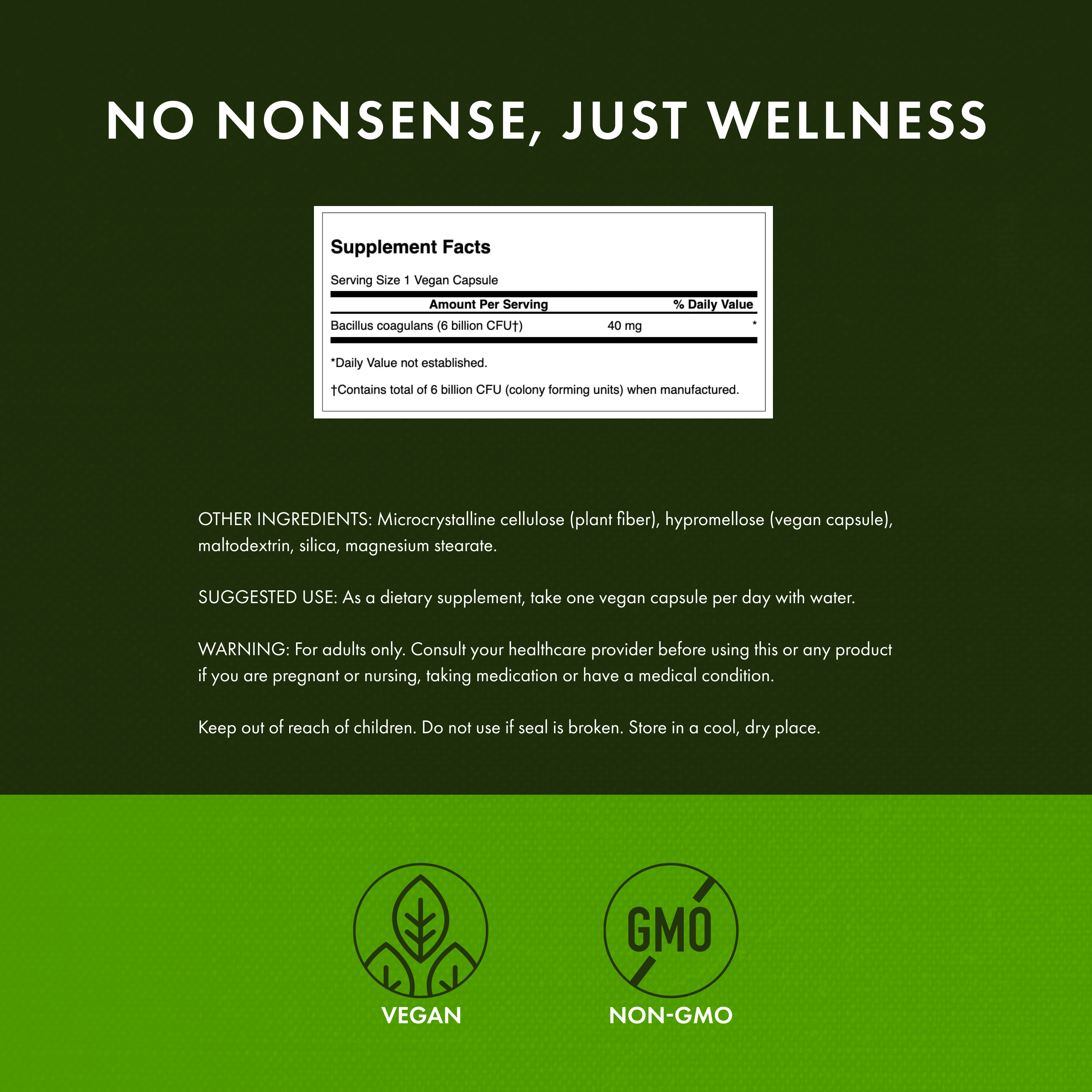 Swanson Bacillus Coagulans - Natural Probiotic Supplement Supporting Digestive Health w/ 6 Billion CFU - May Support GI & Overall Gut Health - (60 Veggie Capsules)