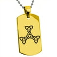 thumbnail image 1 of Stainless Steel Celtic Triquetra Interlaced Knot Engraved Dog Tag Pendant Necklace, 1 of 1