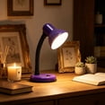 thumbnail image 6 of 5W Three Color LED Desk Lamp Plug-in Eye Protection Reading Lamp Flexible Gooseneck Adjustable Light for Student Dormitory Bedroom Study,Purple, 6 of 6