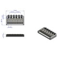 thumbnail image 4 of SB-5107 Non-Tremolo Bridge with Steel Saddles, 4 of 4