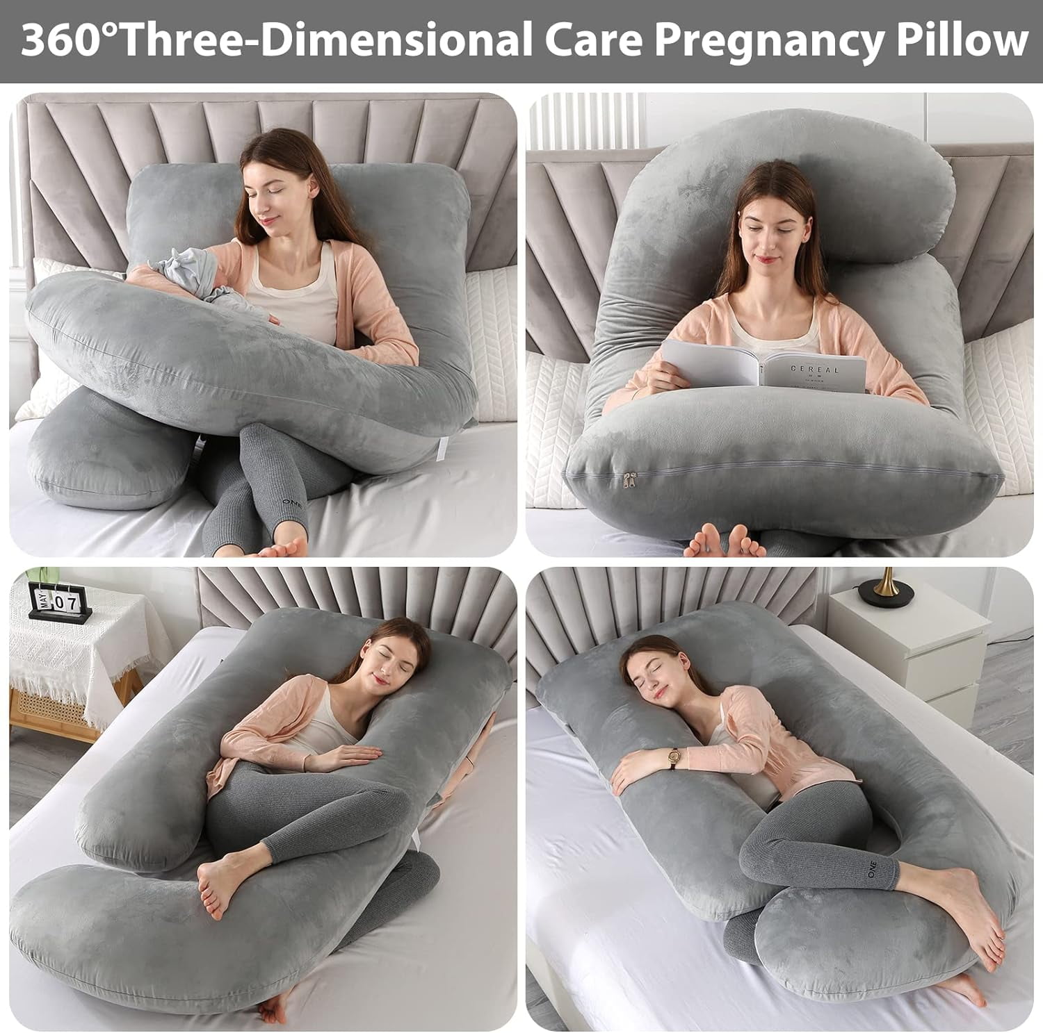  FengFeng Navy Velvet Large Maternity J-Shaped Home Pregnancy  Pillows for Sleeping,Pillow Pregnant Woman Stomach Lift Pillow Side Sleeping  Pillow Waist Navy Pillow(31x47x70) : Baby